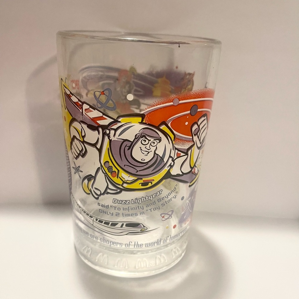 VintageMcDonalds 100 Years of Magic Walt Disney World Buzz Lightyear glass cup